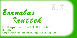 barnabas kruttek business card